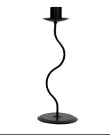 ANYHOUZ Black Metal Candle Holder – European Wrought Iron Retro Tabletop Decor for Modern Living Room Display