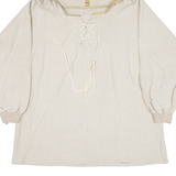 Mens Pullover Jacket Beige Hooded L