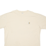 CARHARTT Mens T-Shirt Cream 2XL