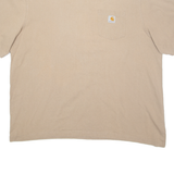 CARHARTT Mens T-Shirt Brown 2XL