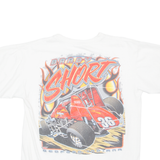 GILDAN Brady Short Racing Mens T-Shirt White L