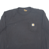 CARHARTT Mens T-Shirt Black Long Sleeve XL
