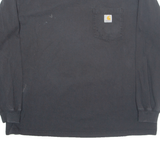CARHARTT Mens T-Shirt Black Long Sleeve XL