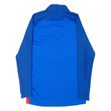 NIKE Training Paris St Germain Mens Football Shirt T-Shirt Blue 1/4 Zip S