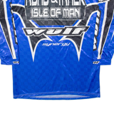 WULFSPORT Mens Jersey Blue Long Sleeve V-Neck M