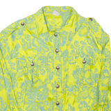 NICOWA Womens Jacket Green 90s Floral L