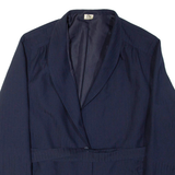TREVIRA Belted Mens Blazer Jacket Blue Pinstripe XL