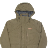 COLUMBIA Mens Jacket Green Hooded S