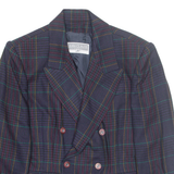 JEAN CLAUDE Paris Womens Blazer Jacket Blue Wool Plaid M