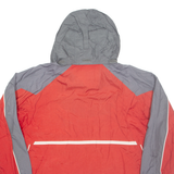 COLUMBIA Mens Jacket Red Nylon Hooded L