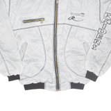 NFL Los Angeles Raiders Mens Bomber Jacket Grey USA XL