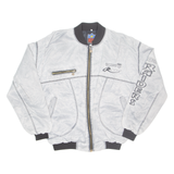 NFL Los Angeles Raiders Mens Bomber Jacket Grey USA XL
