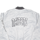 NFL Los Angeles Raiders Mens Bomber Jacket Grey USA XL