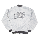 NFL Los Angeles Raiders Mens Bomber Jacket Grey USA XL