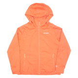 COLUMBIA Lightweight Womens Jacket Orange Hooded XL