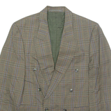 RITEX Mens Blazer Jacket Green Wool Plaid L