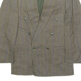 RITEX Mens Blazer Jacket Green Wool Plaid L