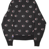 CHAMPION REVERSE WEAVE Logo Print Mens Grey Hoodie M