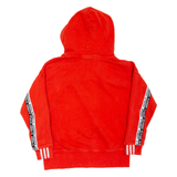 ADIDAS Womens Red Hoodie UK 8