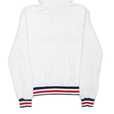 ELLESSE 1/4 Zip Womens White Hoodie UK 10