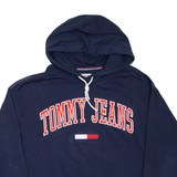 TOMMY JEANS Cropped Womens Blue Hoodie L