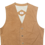EAGLE FORCE Mens Waistcoat Brown Leather Faux Leather XL