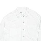 ZARA Womens Denim Jacket White XS