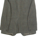 Mens Blazer Jacket Grey Wool Gingham M