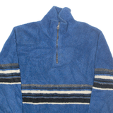 FREE COUNTRY Fleece Womens Pullover Jacket Blue Striped XL
