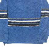 FREE COUNTRY Fleece Womens Pullover Jacket Blue Striped XL