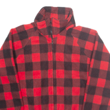 SAF BAK Mens Fleece Jacket Red Check M