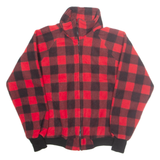 SAF BAK Mens Fleece Jacket Red Check M