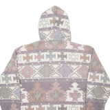 G4000 Womens Fleece Jacket Purple Hooded Crazy Pattern M