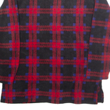JENNIFER ACTIVEWEAR Womens Fleece Jacket Red Check M