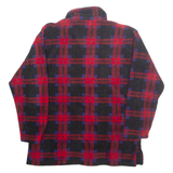JENNIFER ACTIVEWEAR Womens Fleece Jacket Red Check M