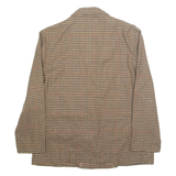 ATTITUDE Womens Blazer Jacket Brown Wool Houndstooth M