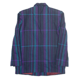BERNARD PIERRE Womens Blazer Jacket Blue Wool Striped S