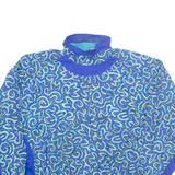 NIKE Mens Track Jacket Blue Crazy Pattern L
