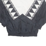 BOCOO Womens Track Jacket Black Crazy Pattern M