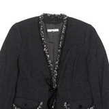 MARELLA Womens Blazer Jacket Black Wool UK 8