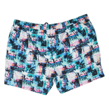 ORIGINAL PENGUIN Mesh Lined Mens Swimming Shorts Blue Crazy Pattern 2XL W44