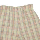 Womens Casual Shorts Green Check M W30