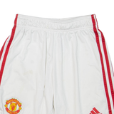 ADIDAS Manchester United FC Mens Sports Shorts White XS W22