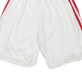 ADIDAS Manchester United FC Mens Sports Shorts White XS W22