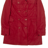 FRENCH CONNECTION Womens Trench Coat Red Wool UK 10