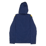 ELLESSE Womens Pullover Jacket Blue Nylon Hooded Chevron UK 10