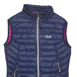 RAB Womens Puffer Gilet Blue Nylon UK 8