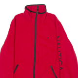 NAUTICA Womens Fleece Jacket Red M
