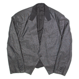 PADRUTT Mens Blazer Jacket Black Wool 90s M