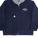 YOUNG CLOTHING Greece Mens Coach Jacket Blue Hooded L